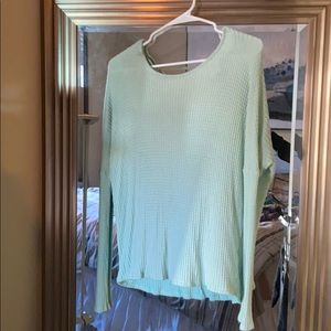 Mint green top